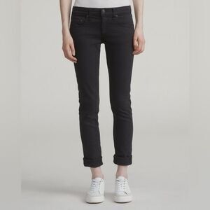 Rag & Bone Dre Black Jeans Women's 23/00 XS Slim Straight Boyfriend Denim